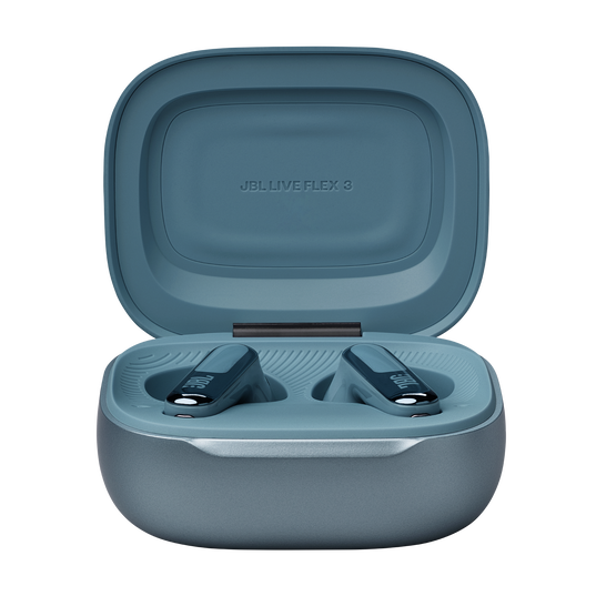 JBL Live Flex 3 - Blue - True wireless noise-cancelling open-stick earbuds - Detailshot 2